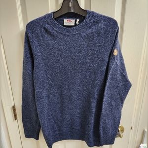 Fjallraven Ovik Blue Re-Wool Italian Sweater - Size Medium